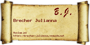Brecher Julianna névjegykártya
